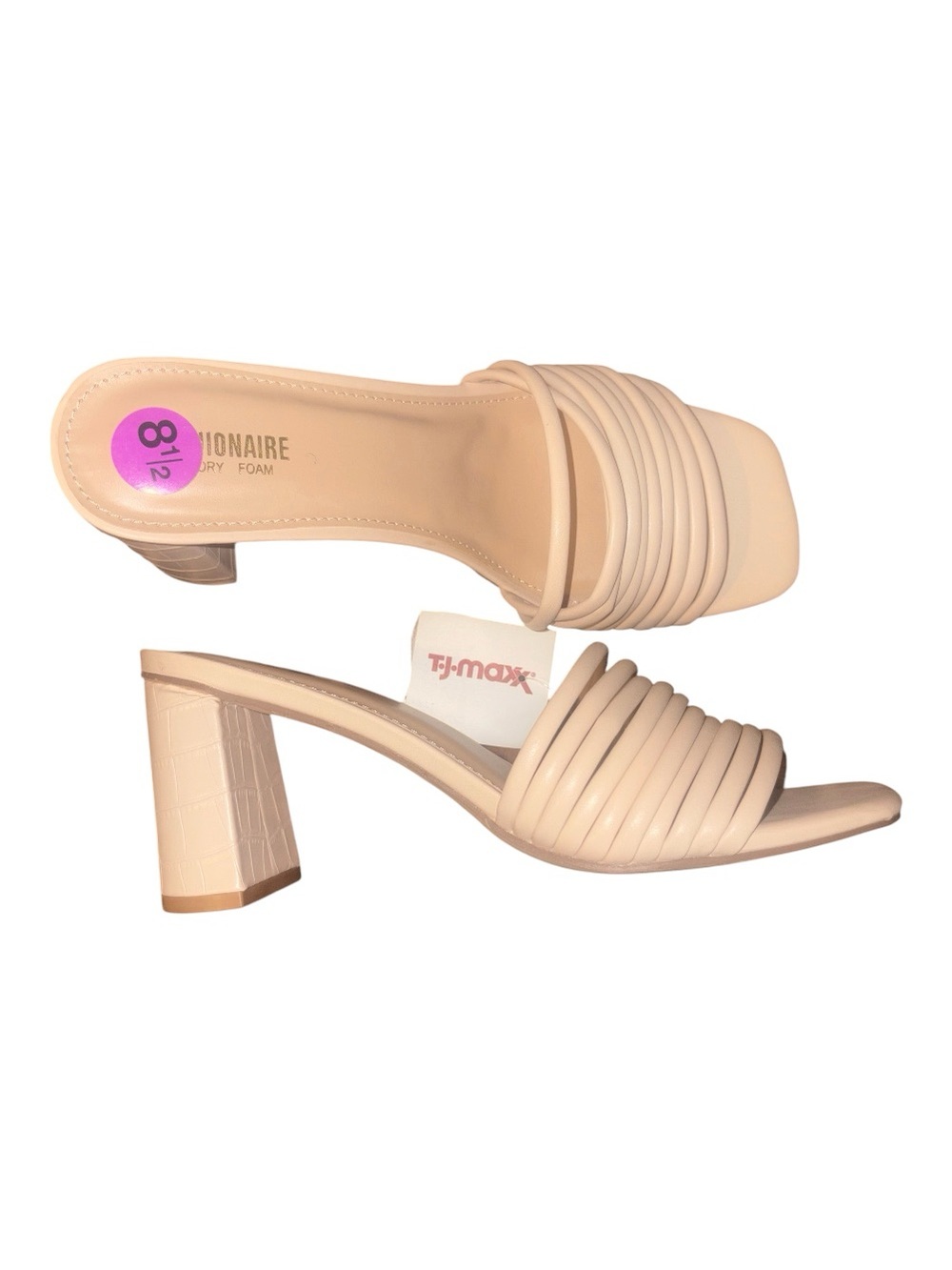 Cushionaire Nude Strappy slip on Sandals Size 8.5